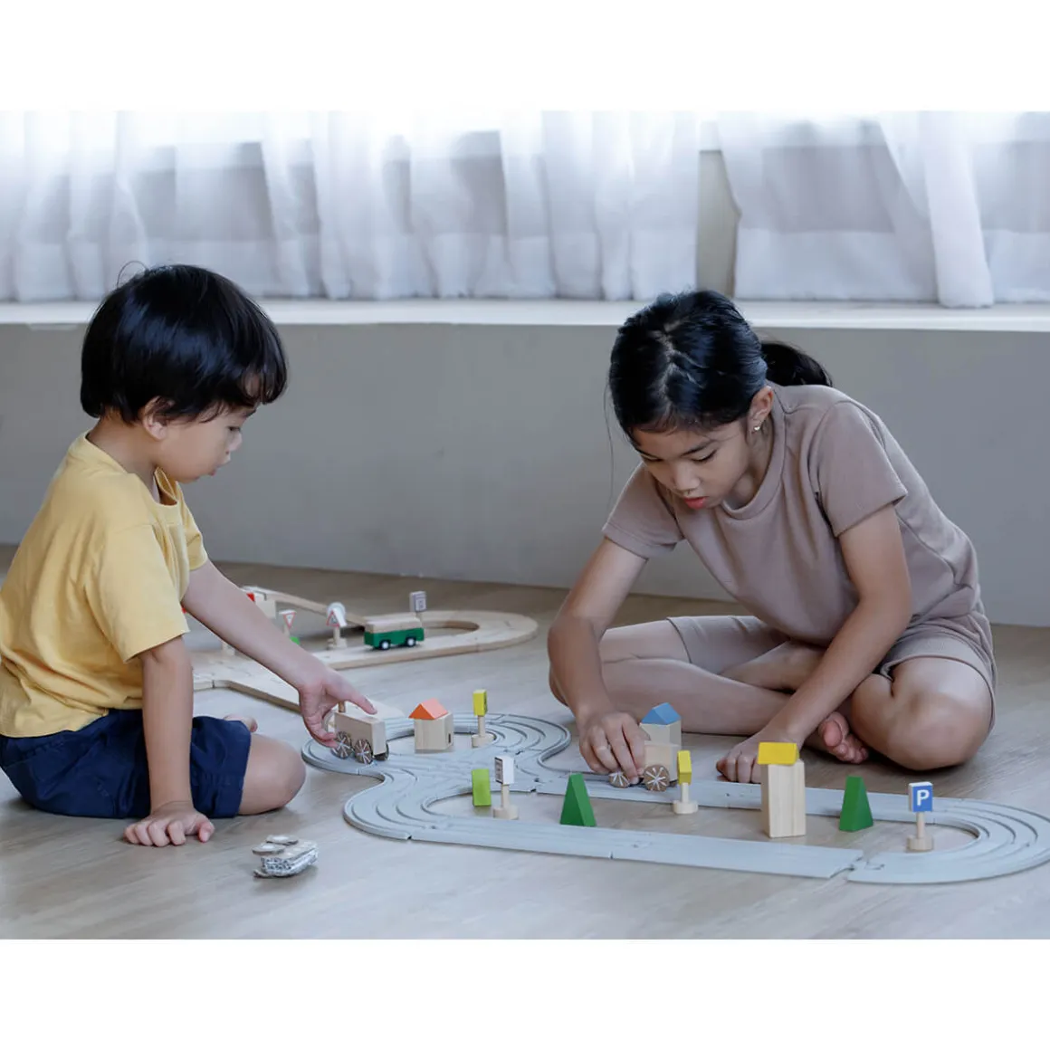 Rubber Road & Rail Set by PlanToys
