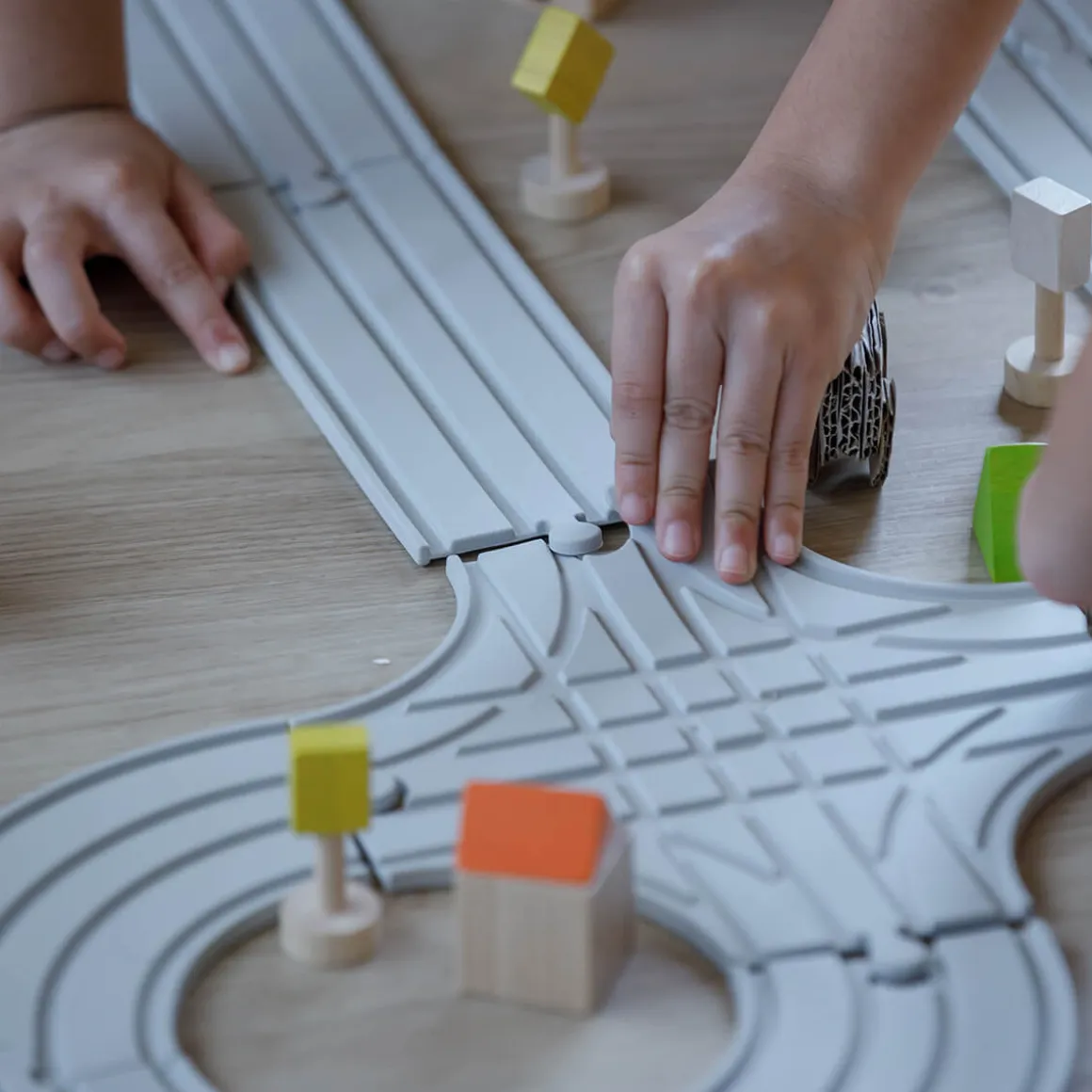 Rubber Road & Rail Set by PlanToys