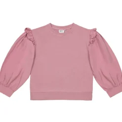 Ruffled Sweatshirt in Glitter Pink by Beau Loves