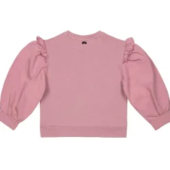 Ruffled Sweatshirt in Glitter Pink by Beau Loves