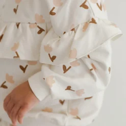 Ruffle Fleece Sweatshirt in Tulips by Quincy Mae