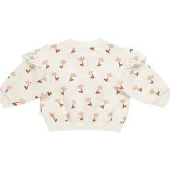 Ruffle Fleece Sweatshirt in Tulips by Quincy Mae