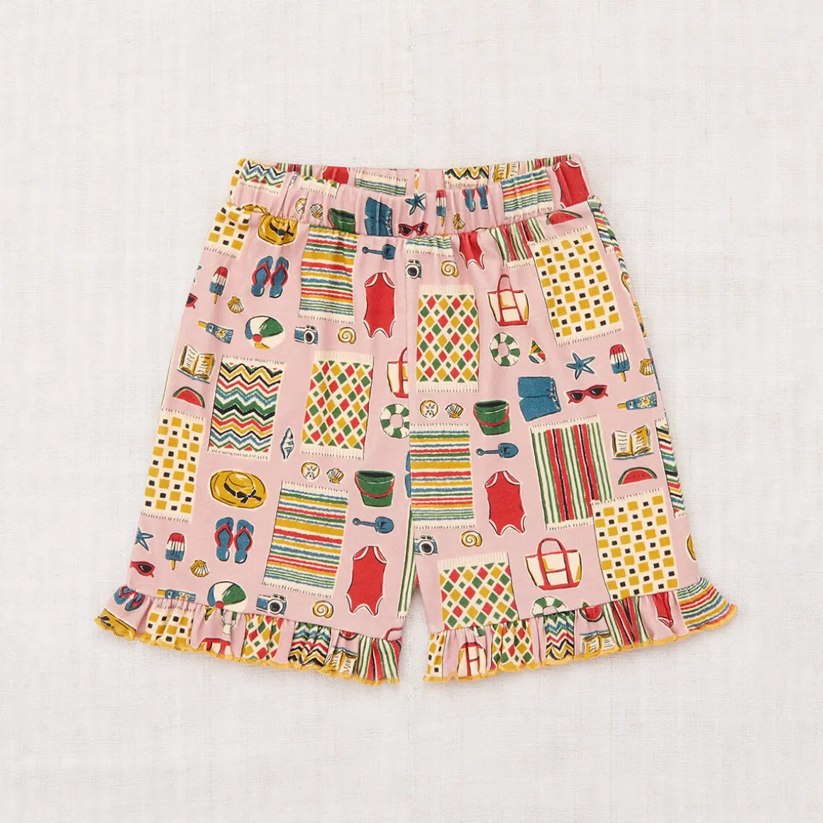 Ruffle Short in Parfait Beach Day by Misha & Puff