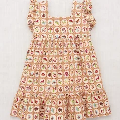 Ruffle Sleeve Dress in String Trellis by Misha & Puff - Last Ones In Stock - 8-10 Years