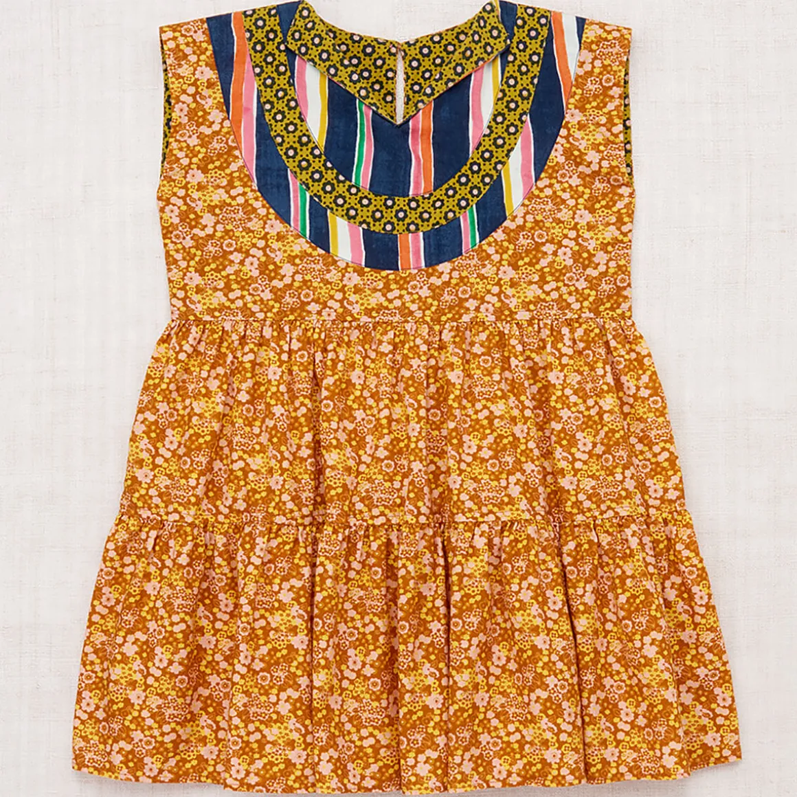 Ruthie Dress in Gingerbread Tisbury Garden by Misha & Puff