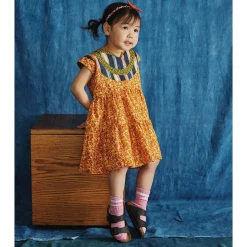 Ruthie Dress in Gingerbread Tisbury Garden by Misha & Puff