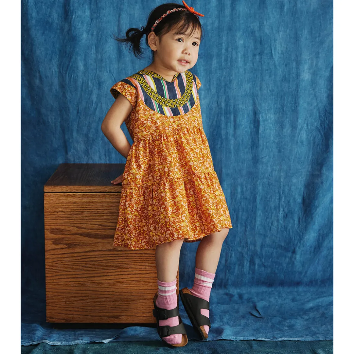 Ruthie Dress in Gingerbread Tisbury Garden by Misha & Puff