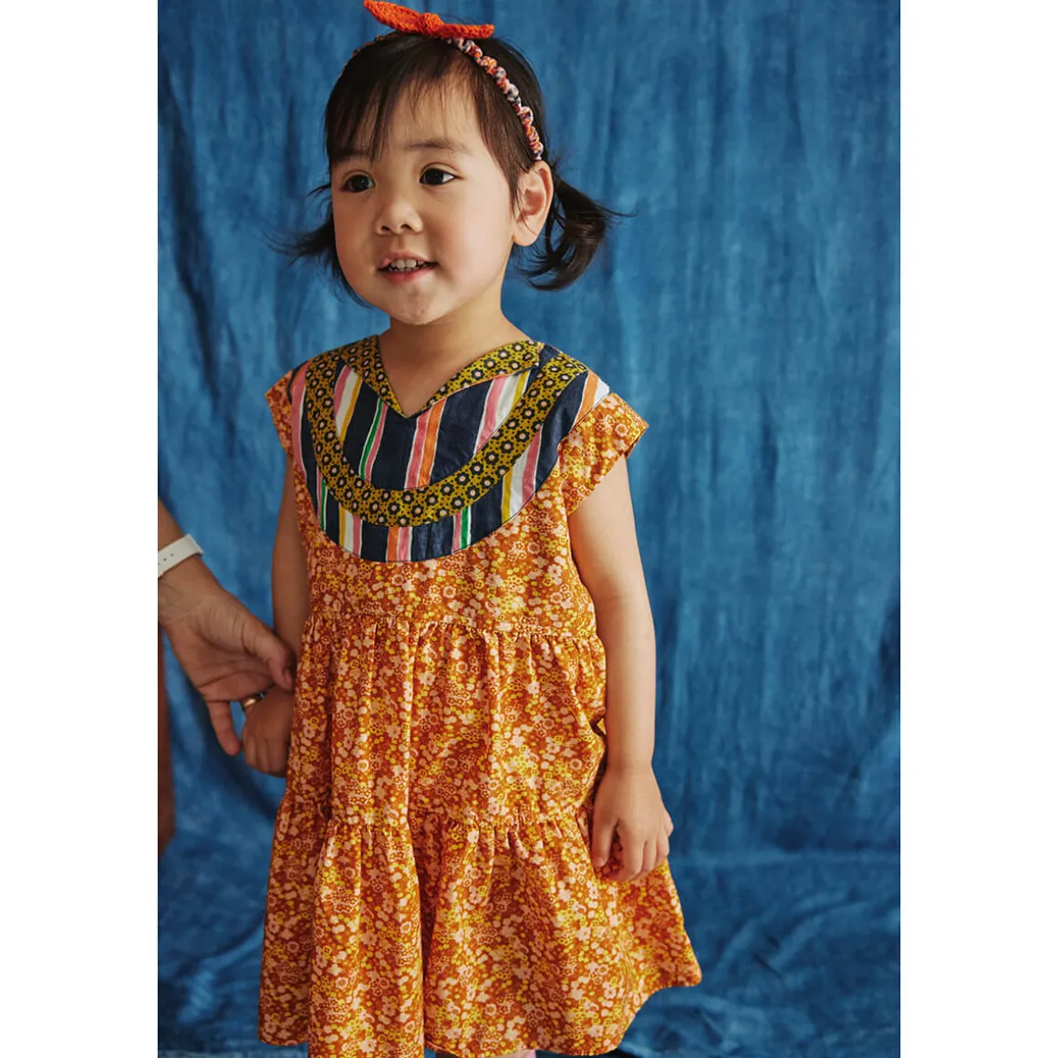 Ruthie Dress in Gingerbread Tisbury Garden by Misha & Puff