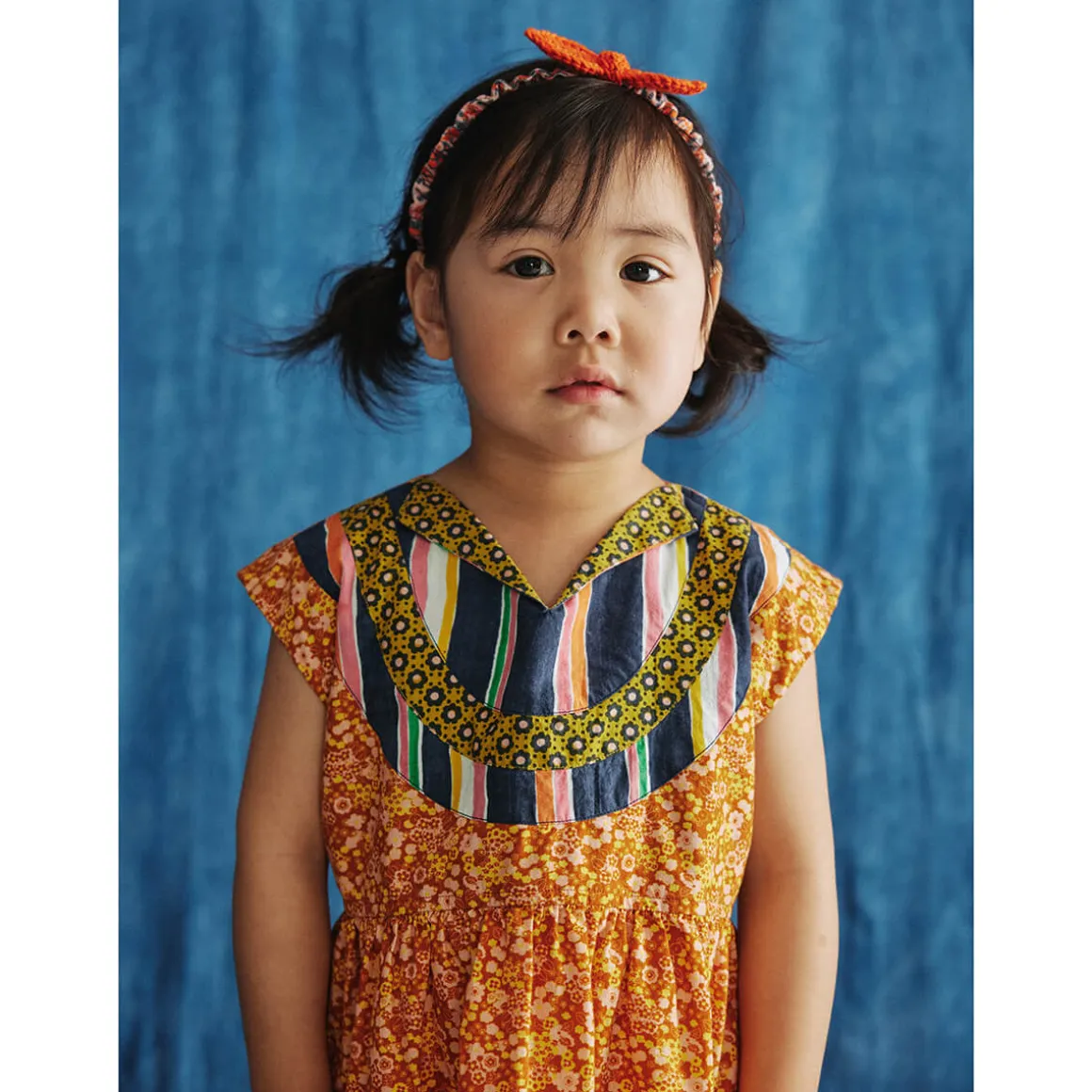 Ruthie Dress in Gingerbread Tisbury Garden by Misha & Puff