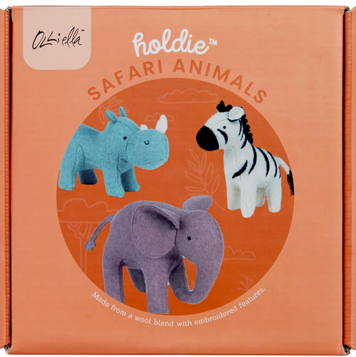 Safari Animals Holdie Folk Set by Olli Ella