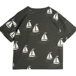 Sailing Boats T Shirt in Grey by Mini Rodini