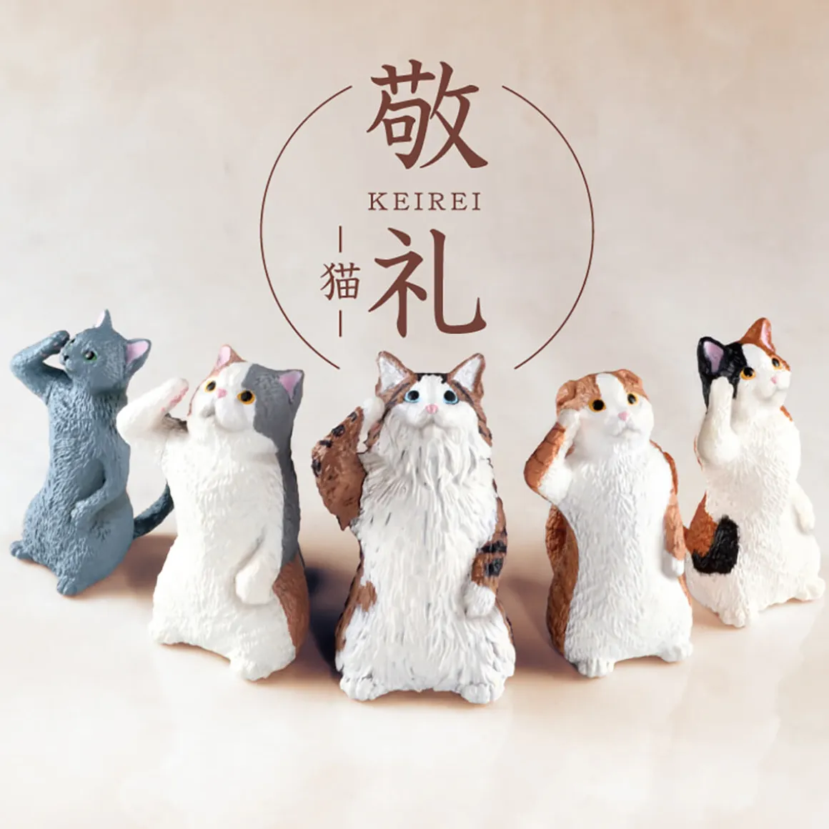 Salute Cat Blind Box by Yell Japan