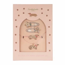 Sausage Dog Hair and Jewellery Set by Rockahula
