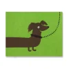 Sausage Dog Mini Greetings Card by Lisa Jones Studio