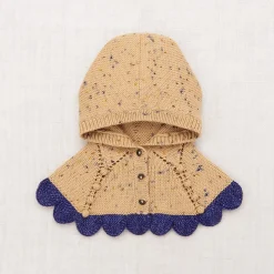 Scallop Capelet in Camel Confetti by Misha & Puff
