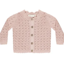 Scalloped Cardigan in Bubblegum by Quincy Mae