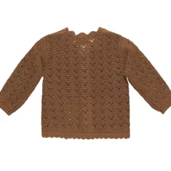 Scalloped Cardigan in Cinnamon by Quincy Mae
