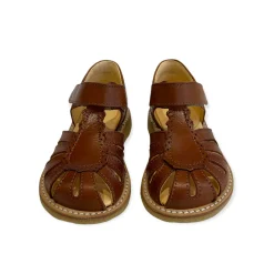 Scallop Starter Sandals in Cognac by Angulus