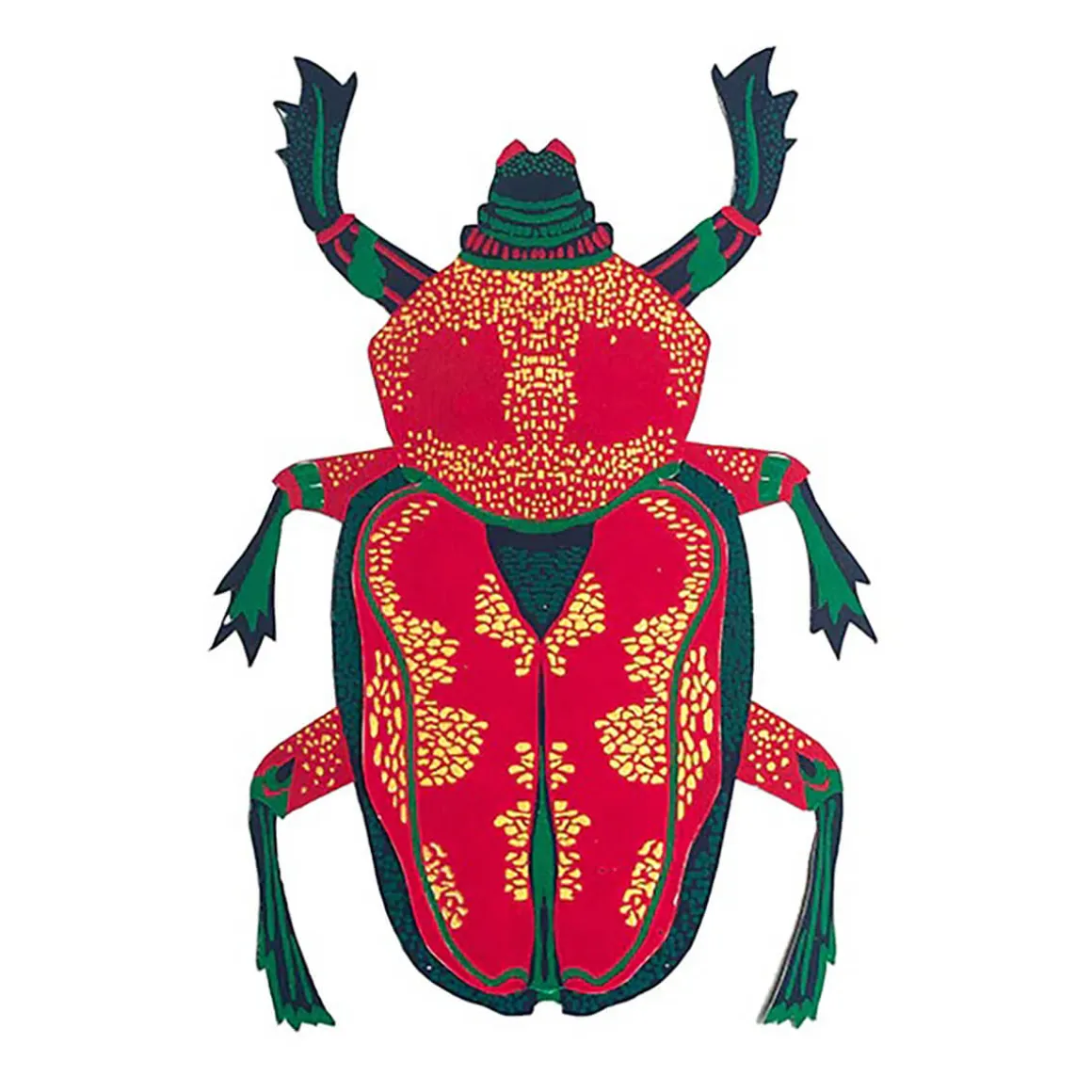 Scarab Beetle Shaped Greetings Card by East End Press