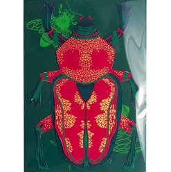 Scarab Beetle Shaped Greetings Card by East End Press