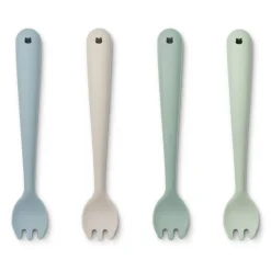 Scott Feeding Forks in Dusty Mint Multi Mix by Liewood (4 Pack)