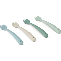 Scott Feeding Forks in Dusty Mint Multi Mix by Liewood (4 Pack)