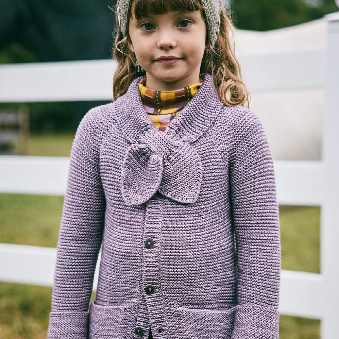 Scout Cardigan in Periwinkle by Misha & Puff