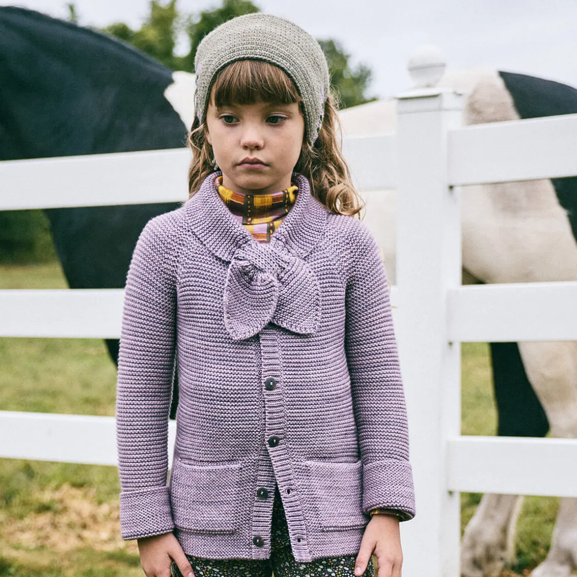 Scout Cardigan in Periwinkle by Misha & Puff
