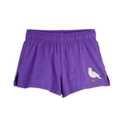 Seagull Embroidered Shorts in Purple by Mini Rodini