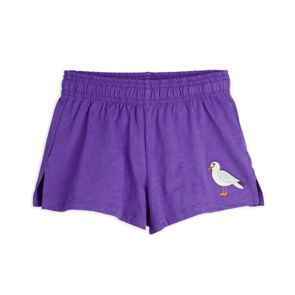 Seagull Embroidered Shorts in Purple by Mini Rodini