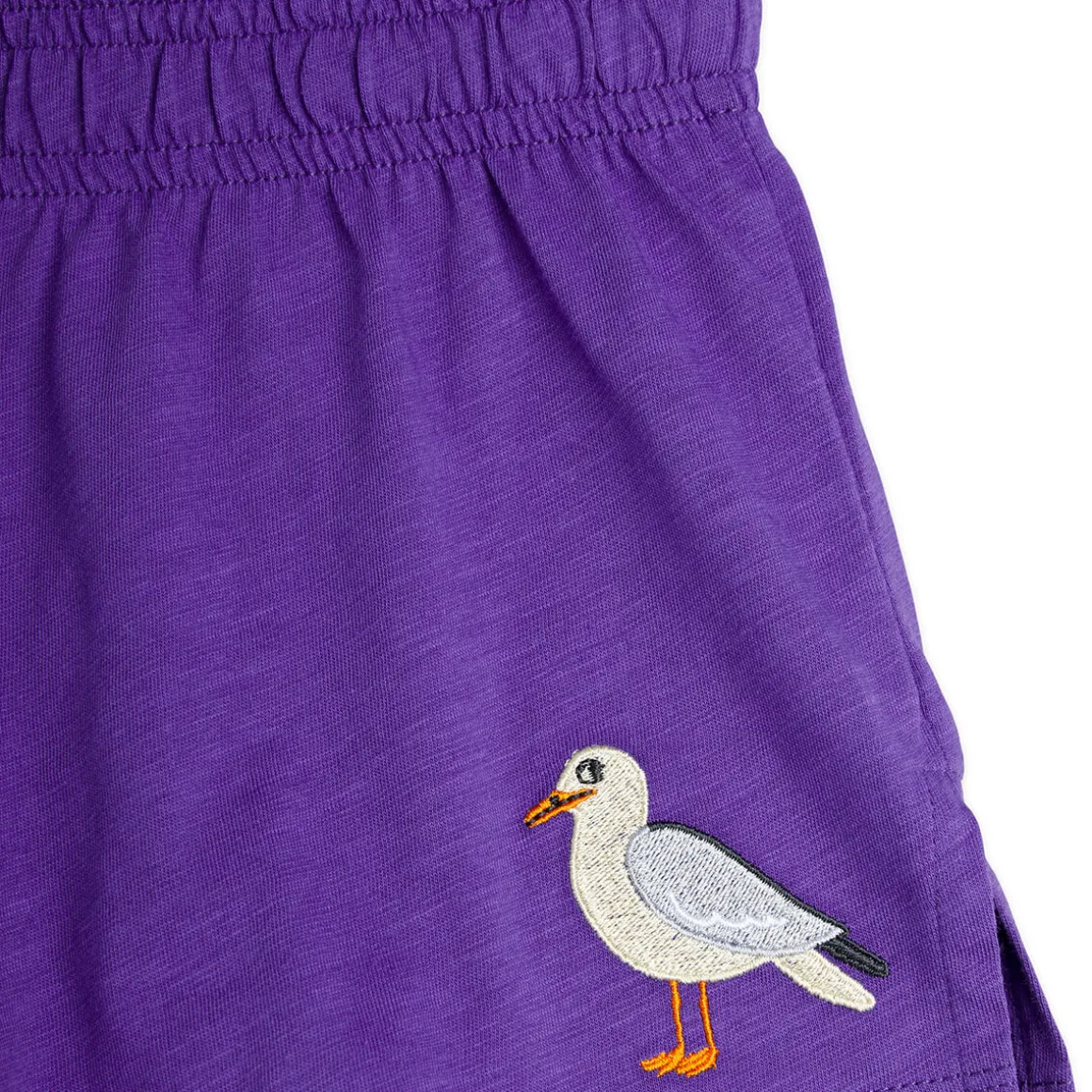 Seagull Embroidered Shorts in Purple by Mini Rodini