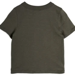 Seagull Embroidered T Shirt in Black by Mini Rodini