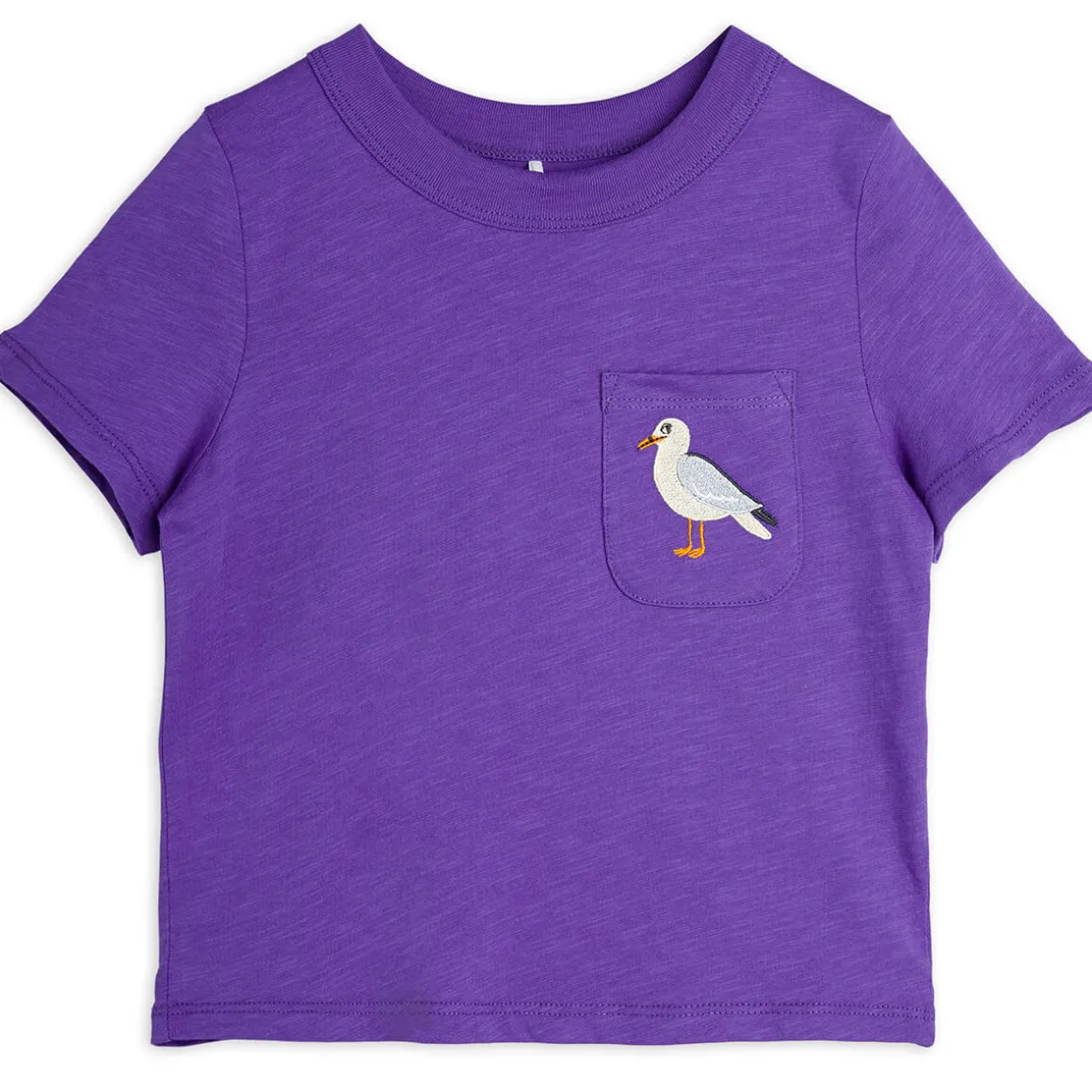 Seagull Embroidered T Shirt in Purple by Mini Rodini
