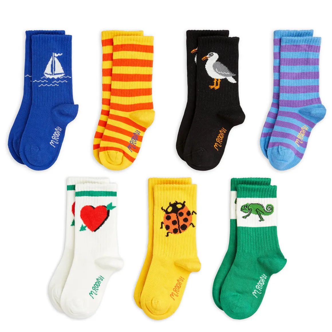 Seagull Socks (7 Pack) by Mini Rodini