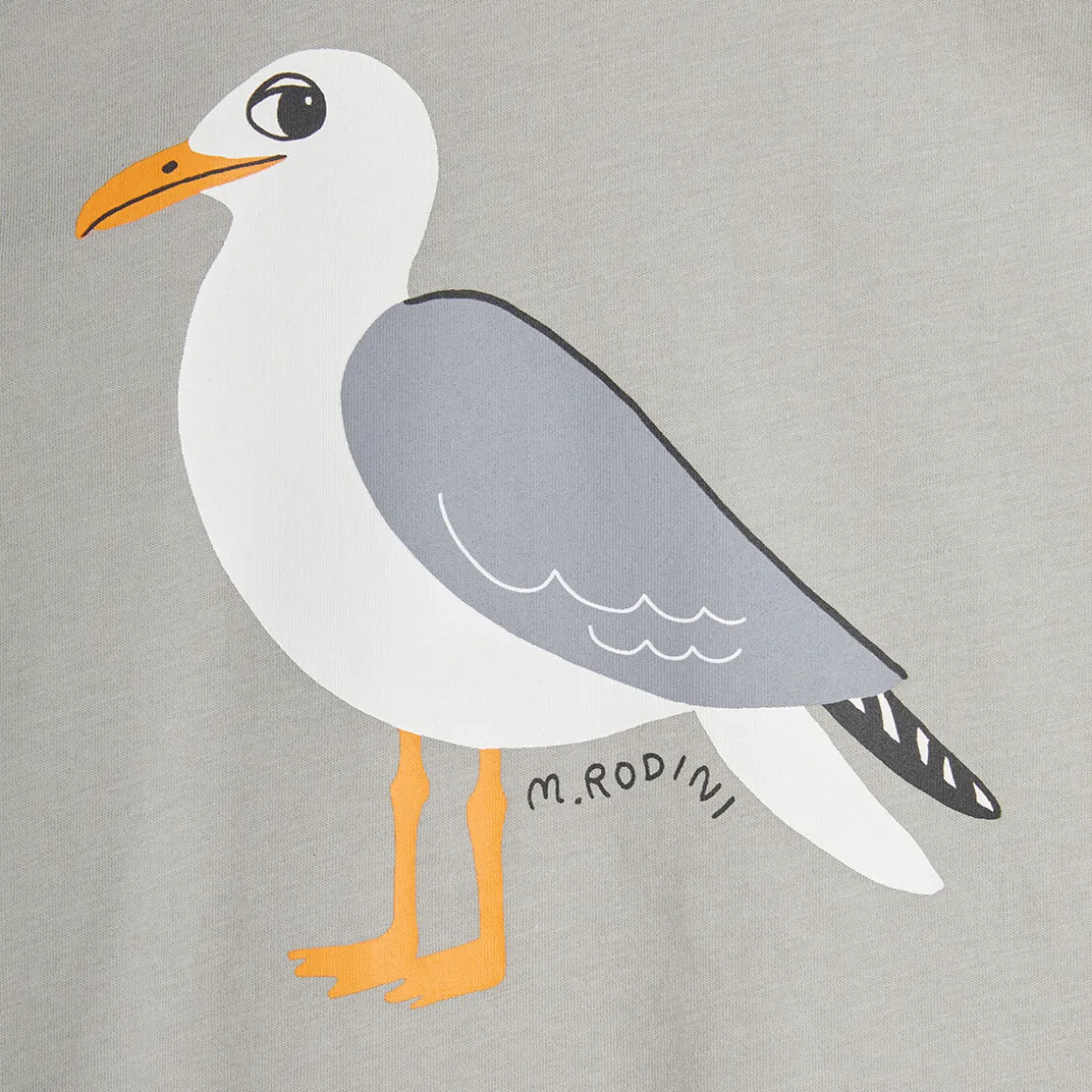 Seagull T Shirt in Grey by Mini Rodini