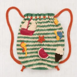 Seaside Drawstring Bag in Lawn by Misha & Puff