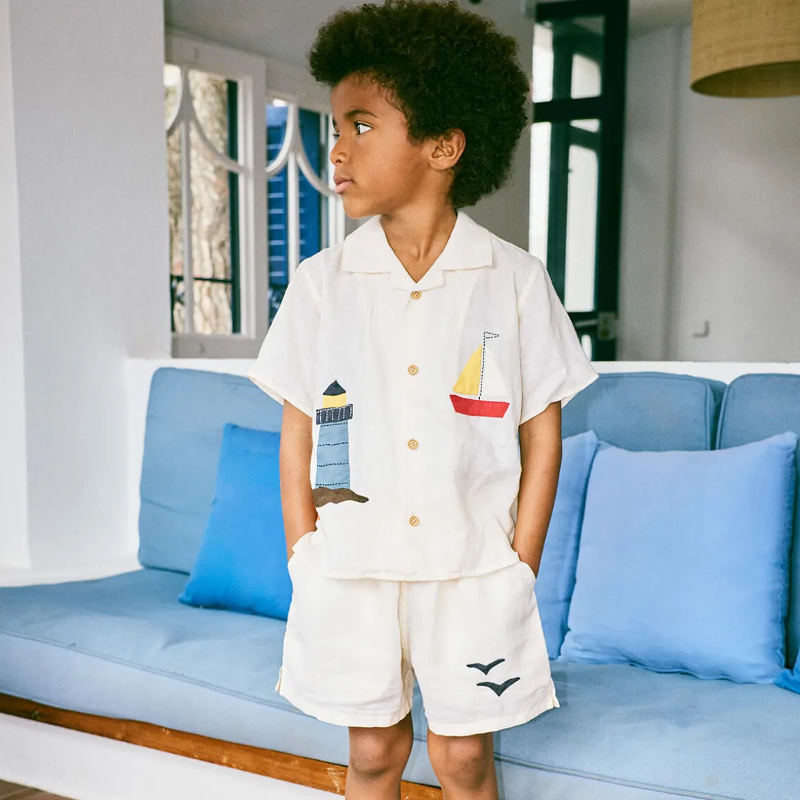 Seaside Leon Top in String by Misha & Puff