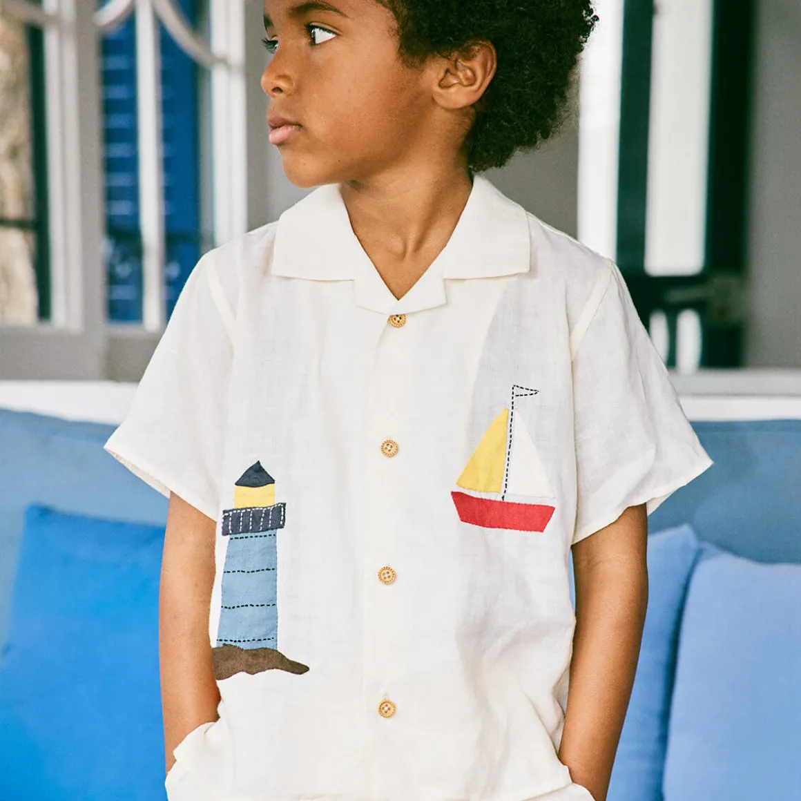Seaside Leon Top in String by Misha & Puff