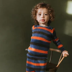 Seilio Skinny Rib in Denim Stripe by Mabli
