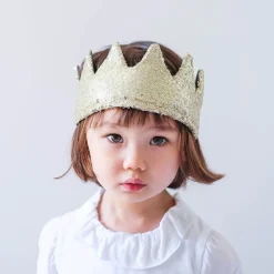 Sequin Gold Crown in Gold by Mimi & Lula