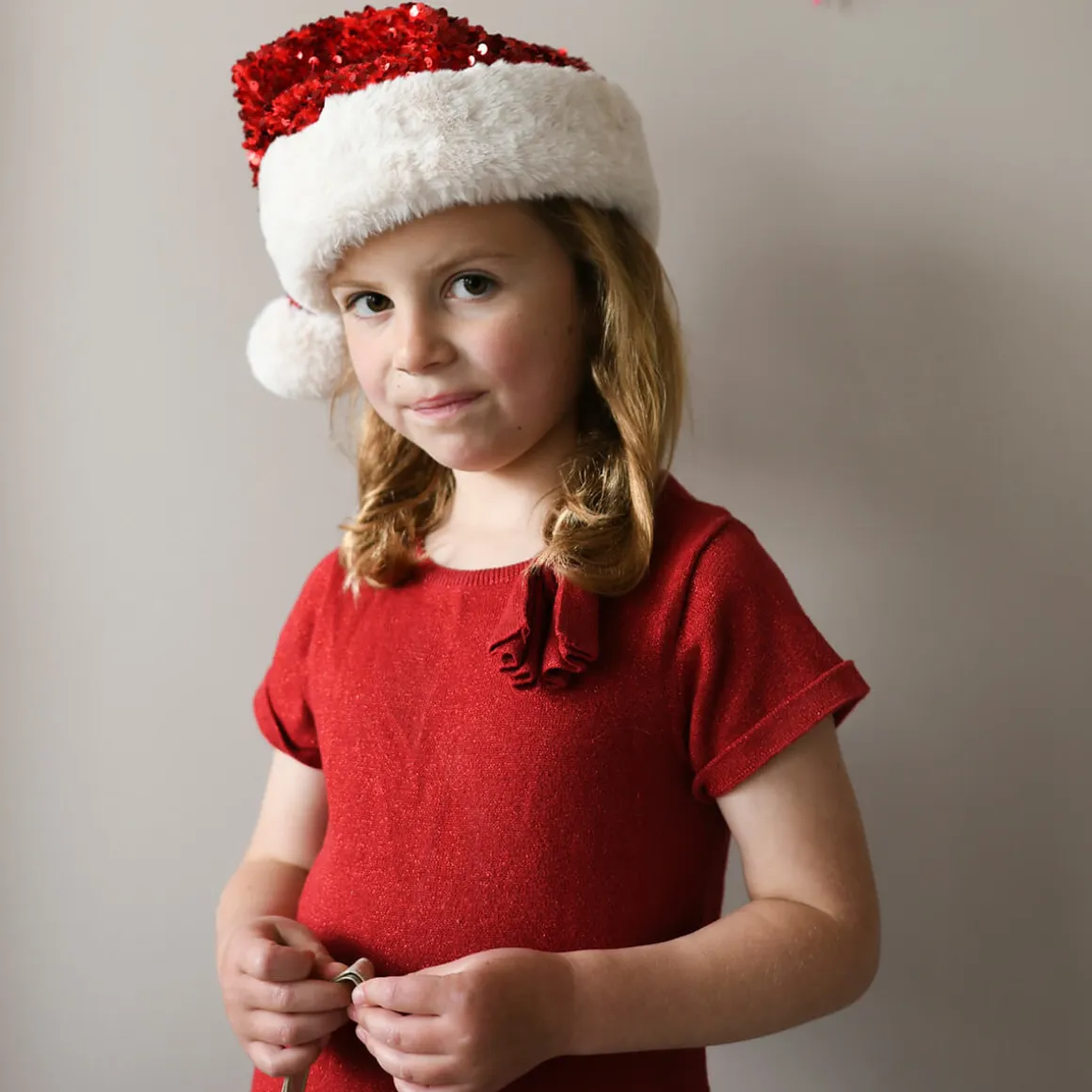 Sequin Velvet Santa Hat by Rockahula