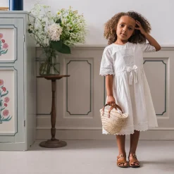 Seren Dress in Off White by Little Cotton Clothes - Last Ones In Stock - 2-4 Years