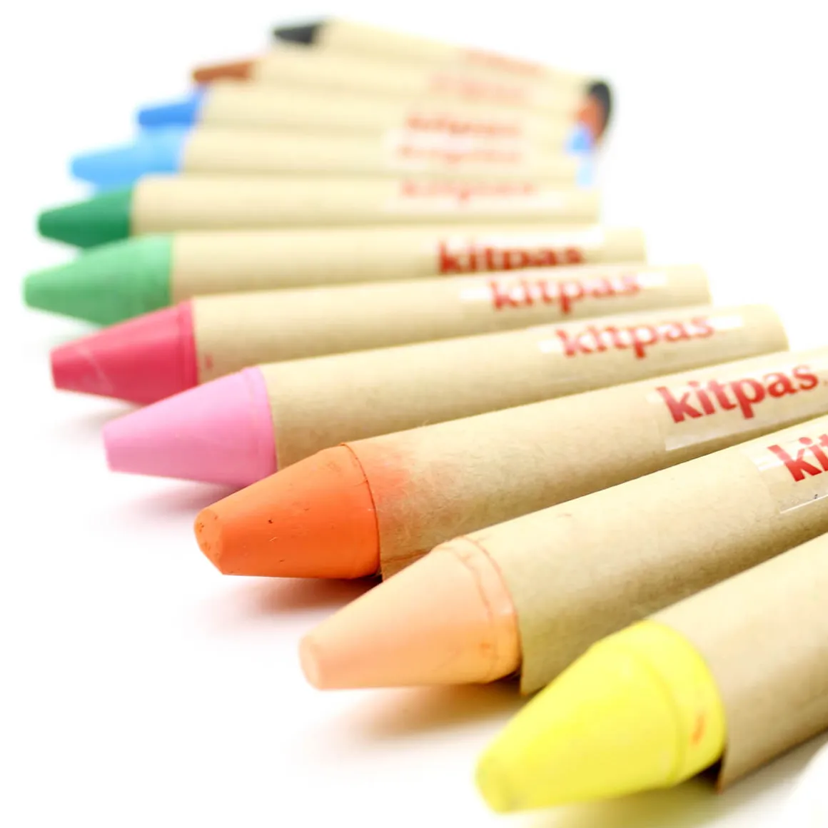 Set of 12 Large Water Soluble Crayons by Kitpas
