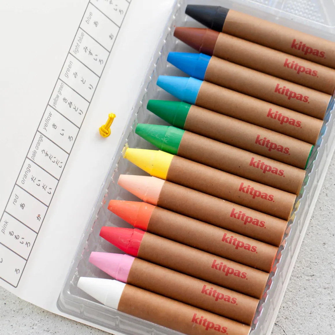 Set of 12 Large Water Soluble Crayons by Kitpas