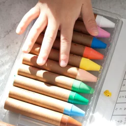Set of 12 Large Water Soluble Crayons by Kitpas