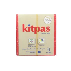 Set of 6 Water Soluble Rice Wax Crayons by Kitpas