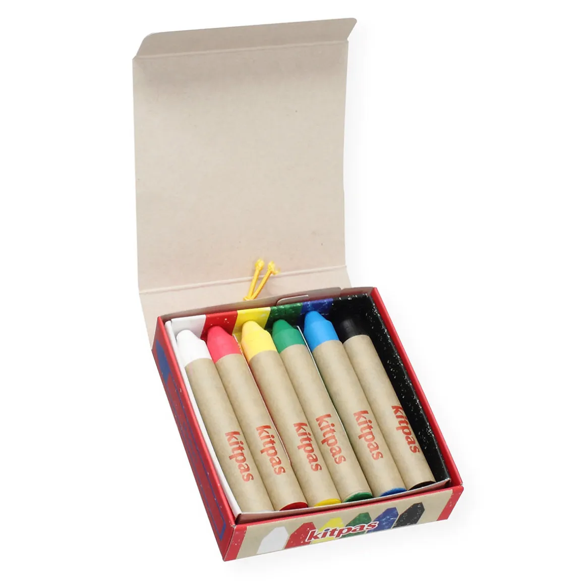 Set of 6 Water Soluble Rice Wax Crayons by Kitpas