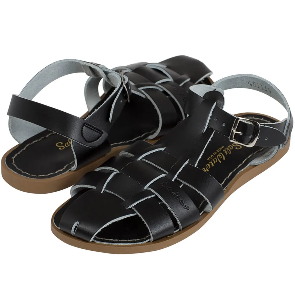 Shark Adult Sandals in Black by Salt-Water