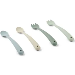 Shea Feeding Set in Dusty Mint Multi Mix by Liewood (4 Pack)