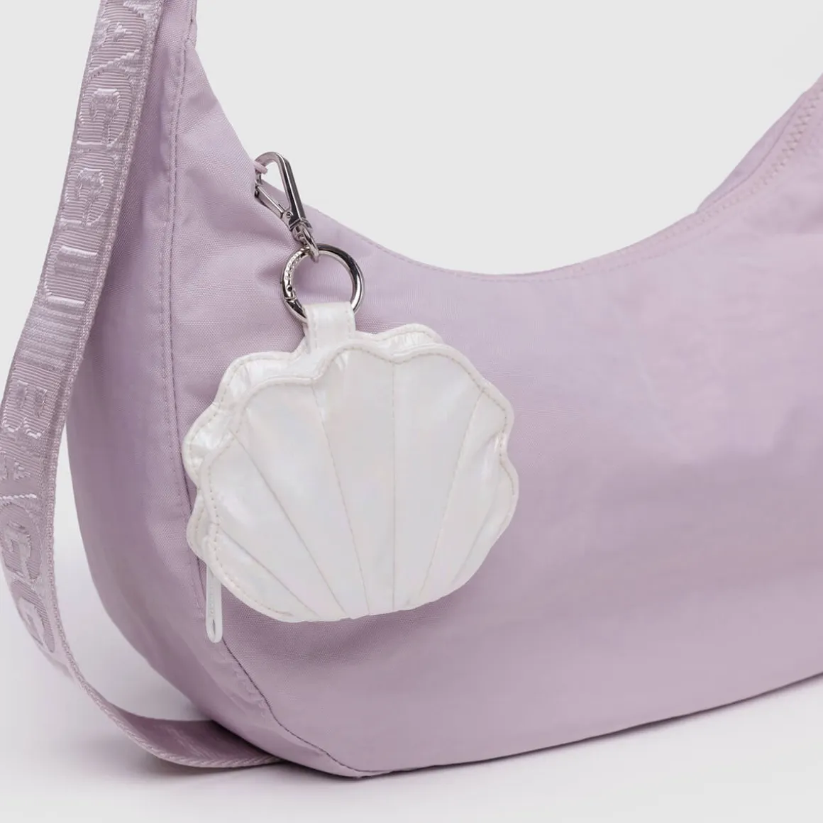 Shell Bag Charm in Metallic Pearl by Baggu